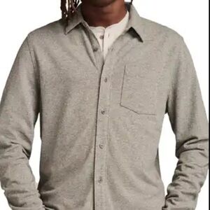 Lucky Brand Tencel Knit Shirt Top Men Sz Large Gray
